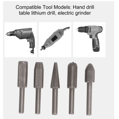 Set 5 pile rotative aliaj de otel 6 mm pentru lemn si plastic