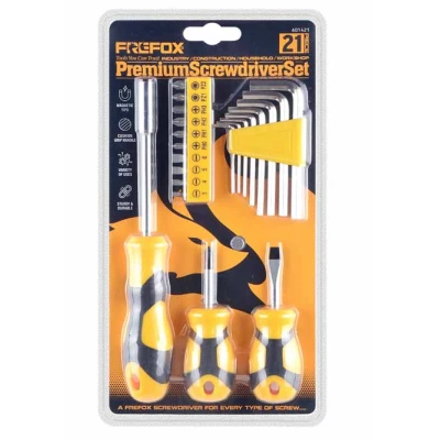 Set surubelnite multifunctionale 21 piese FREFOX biti imbusuri si accesorii incluse