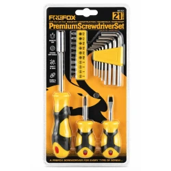 Set surubelnite multifunctionale 21 piese FREFOX biti imbusuri si accesorii incluse
