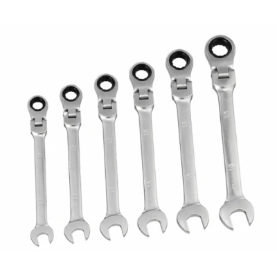 Set chei fixe cu clichet si cap flexibil DISEN TOOLS 6 piese 10/19 mm otel