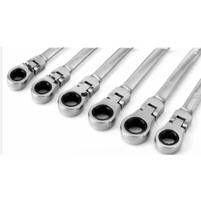Set chei fixe cu clichet si cap flexibil DISEN TOOLS 6 piese 10/19 mm otel