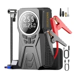 Compresor auto portabil tip robot pornire (Jump Starter) Power Bank 6000mAh Pompa Digitala 150 PSI si Lanterna