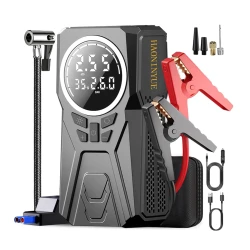 Compresor auto portabil tip robot pornire (Jump Starter) Power Bank 6000mAh Pompa Digitala 150 PSI si Lanterna