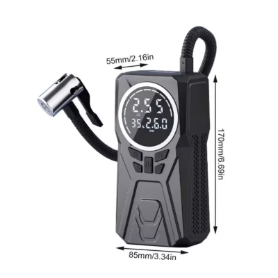 Compresor auto portabil tip robot pornire (Jump Starter) Power Bank 6000mAh Pompa Digitala 150 PSI si Lanterna