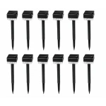 Set 12 Lampi solare LED pentru gradina Cap Patrat cu picior 30cm