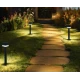 Set 12 Lampi solare LED pentru gradina Cap Patrat cu picior 30cm