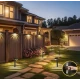 Set 12 Lampi solare LED pentru gradina Cap Patrat cu picior 30cm