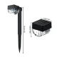 Set 12 Lampi solare LED pentru gradina Cap Rotund cu picior 30cm