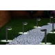 Set 12 Lampi solare LED pentru gradina Cap Rotund cu picior 30cm