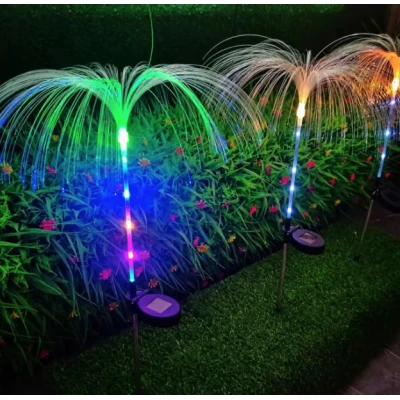 Set 2 Lampi solare LED Multicolor tip PALMIER iluminare decorativa gradina