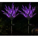 Set 2 Lampi solare LED tip LAVANDA pentru gradina iluminare decorativa exterior