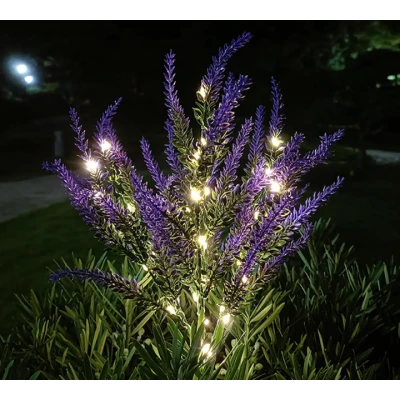 Set 2 Lampi solare LED tip LAVANDA pentru gradina iluminare decorativa exterior
