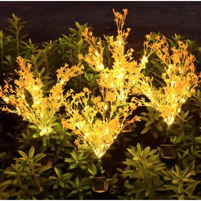 Set 2 Lampi solare LED tip FLORI DE RAPITA pentru gradina iluminare decorativa exterior