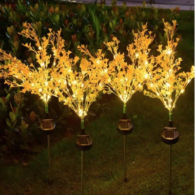 Set 2 Lampi solare LED tip FLORI DE RAPITA pentru gradina iluminare decorativa exterior