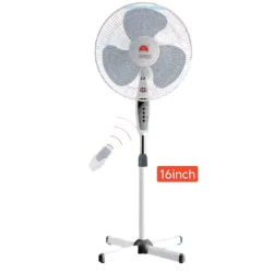 Ventilator cu Picior 16 inch FS 1608RC cu telecomanda oscilant 3 Trepte de Viteza Reglabil pe inaltime