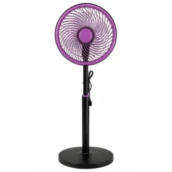 Ventilator de podea FS 25H de 10 inch culoare violet 3 trepte de viteza