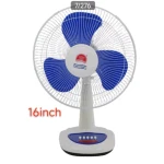 Ventilator de birou 16 inch cu 3 pale alb/albastru 4 trepte de viteza FT 40