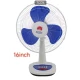 Ventilator de birou 16 inch cu 3 pale alb/albastru 4 trepte de viteza FT 40