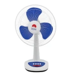 Ventilator de birou 16 inch cu 3 pale alb/albastru 4 trepte de viteza FT 40