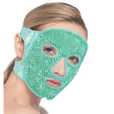 Masca terapeutica ochi/fata tip gel incalzire/racire Verde