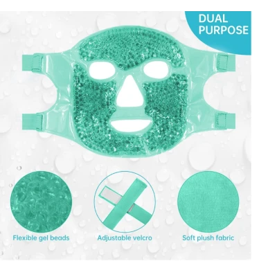 Masca terapeutica ochi/fata tip gel incalzire/racire Verde