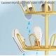 Suport Rotativ pentru uscare Incaltaminte 3 Niveluri metalic rotire 360 design vertical auriu