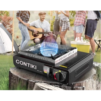 Aragaz portabil pe gaz CONTIKI 1 arzator aprindere piezo ideal camping si drumetii