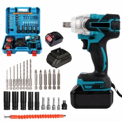 Trusa Pistol de impact electric cu 2 acumulatori si accesorii incluse
