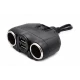 Splitter priza auto Andowl Q CA55 cu 2 mufe bricheta + 2xUSB 120W cu intrerupator 12V/24V