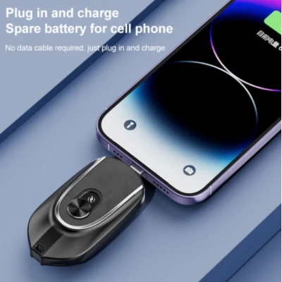 Breloc tip Mini baterie externa 1600mAh cu mufa Type C si Lightning Andowl Q DC548