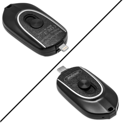 Breloc tip Mini baterie externa 1600mAh cu mufa Type C si Lightning Andowl Q DC548