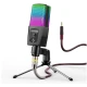 Microfon RGB Andowl Q MIC23 USB iluminare LED pentru streaming gaming karaoke si podcast