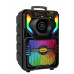 Boxa portabila Bluetooth Andowl Q YX808 de 8 inch RGB microfon inclus telecomanda karaoke bass puternic