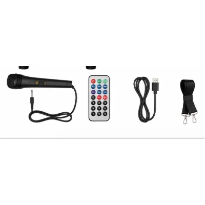 Boxa portabila Bluetooth Andowl Q YX808 de 8 inch RGB microfon inclus telecomanda karaoke bass puternic