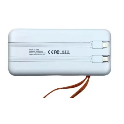 Baterie externa cu afisaj LED 12000 USB C si Lightning Q TD98