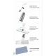 Mop multifunctional Andowl Q XC53 rotativ cu pulverizare mop 360 pentru curatare eficienta