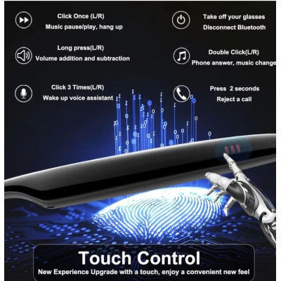 Ochelari de soare Smart Glasses asistent vocal HY10 muzica preluare apeluri incarcare magnetica
