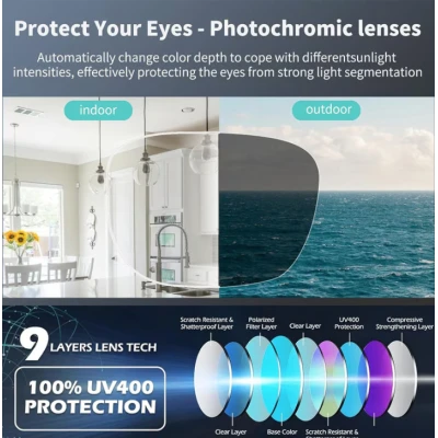 Ochelari de soare Smart Glasses asistent vocal HY10 muzica preluare apeluri incarcare magnetica