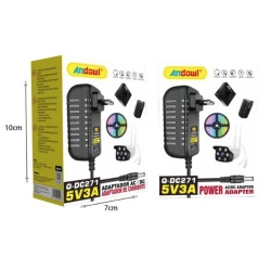 Sursa de alimentare universala 5V3A Adaptor de alimentare AC/DC Andowl Q DC271 Negru