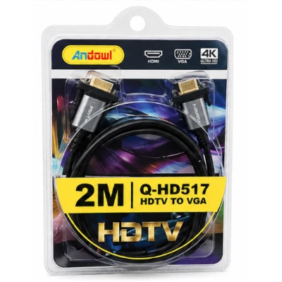 Cablu convertor HDMI VGA lungime 2 metri 4K Q HD517