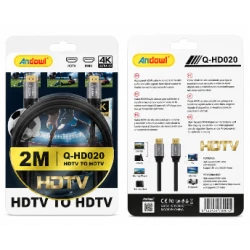 Cablu HDMI Andowl Q HD020 lungime 2 metri transmisie 4K UHD viteza mare