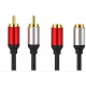 Cablu audio Andowl Q HD621 2 RCA la 2 RCA lungime 2M extensie audio stereo