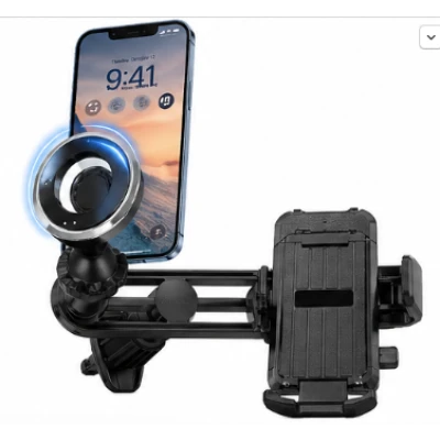 Suport auto dublu mobil cu brat reglabil si suport magnetic Andowl Q ZJ112