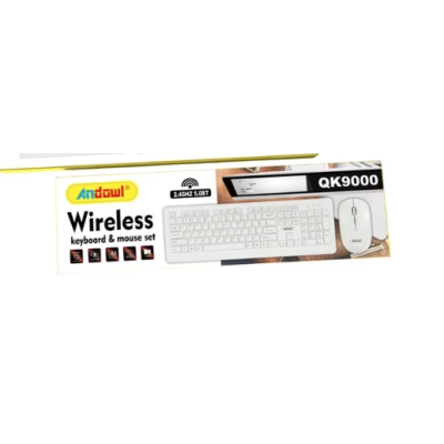 Set tastatura si mouse wireless 2.4 cu indicator baterie QK9000