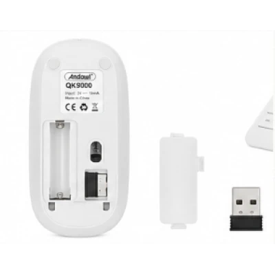 Set tastatura si mouse wireless 2.4 cu indicator baterie QK9000