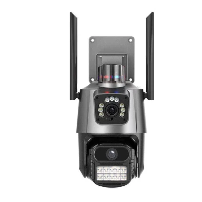Camera de supraveghere dubla WIFI G900 Ultra HD zoom 5X rotire LED comunicare bidirectionala alarma