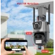 Camera de supraveghere dubla WIFI G900 Ultra HD zoom 5X rotire LED comunicare bidirectionala alarma