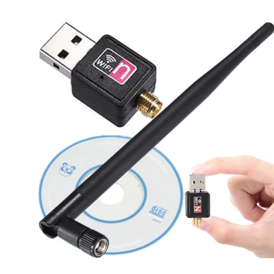 Adaptor retea Q A220 conectare wireless la internet WiFi USB 600 Mbps antena externa rotativa 360