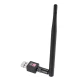 Adaptor retea Q A220 conectare wireless la internet WiFi USB 600 Mbps antena externa rotativa 360