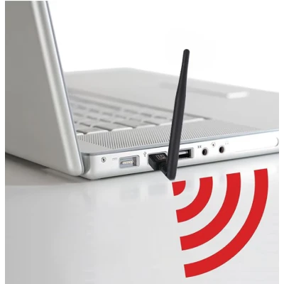Adaptor retea Q A220 conectare wireless la internet WiFi USB 600 Mbps antena externa rotativa 360